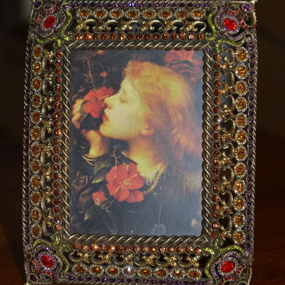 RARE JAY STRONGWATER JAY'S 1ST PATRICIA ORNATE SCROLL TIARA CRYSTAL ENAMEL FRAME